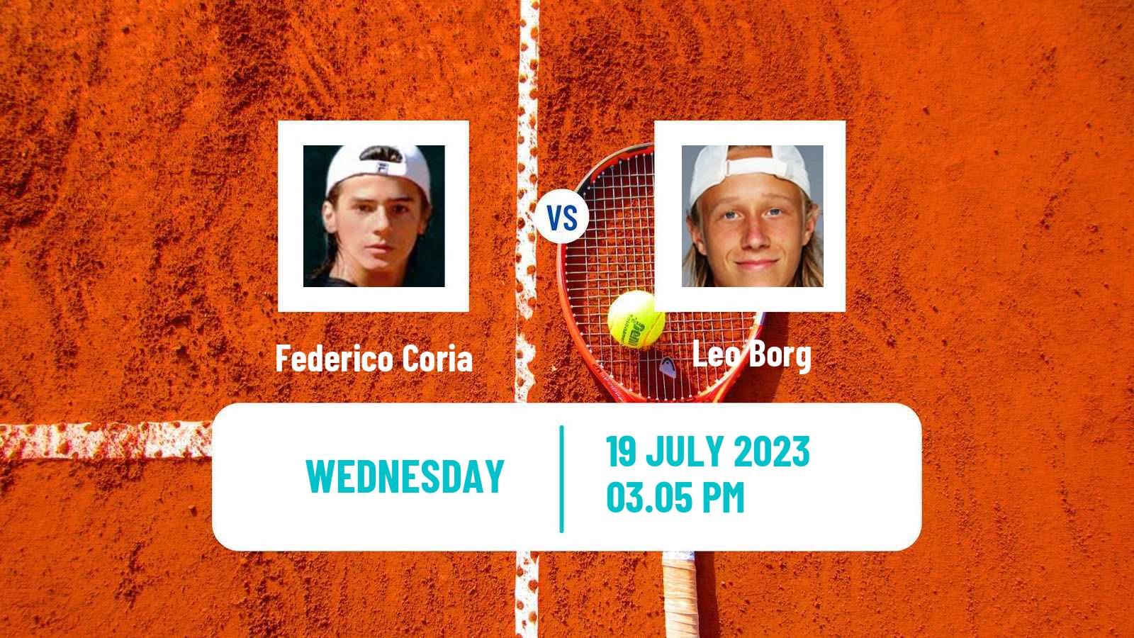 Tennis ATP Bastad Federico Coria - Leo Borg
