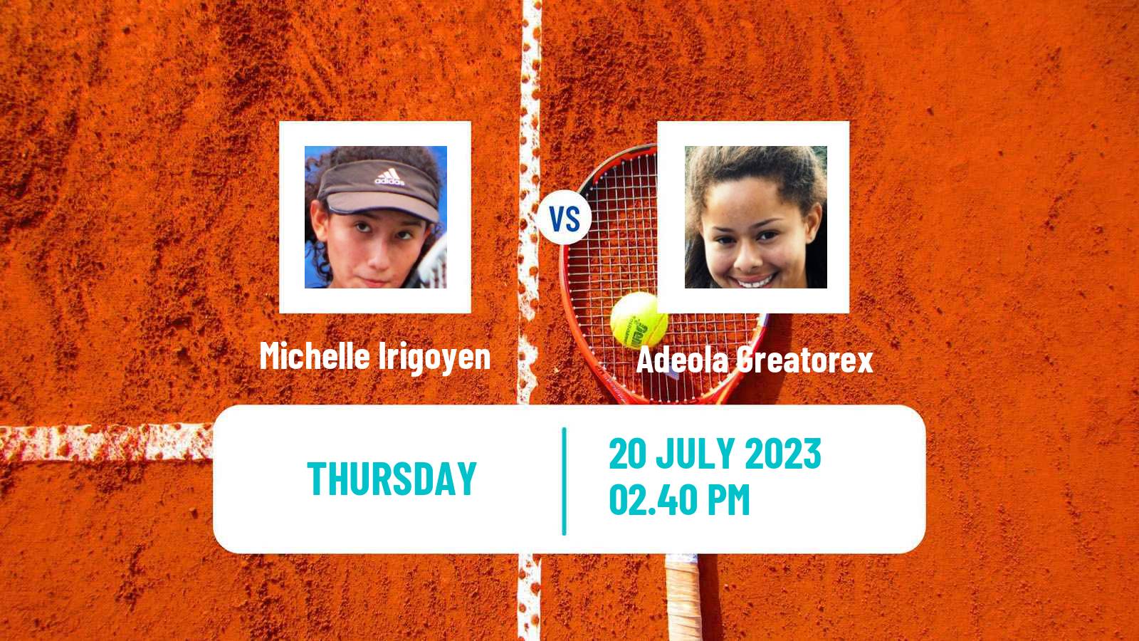 Tennis WTA Billie Jean King Cup Group III Michelle Irigoyen - Adeola Greatorex