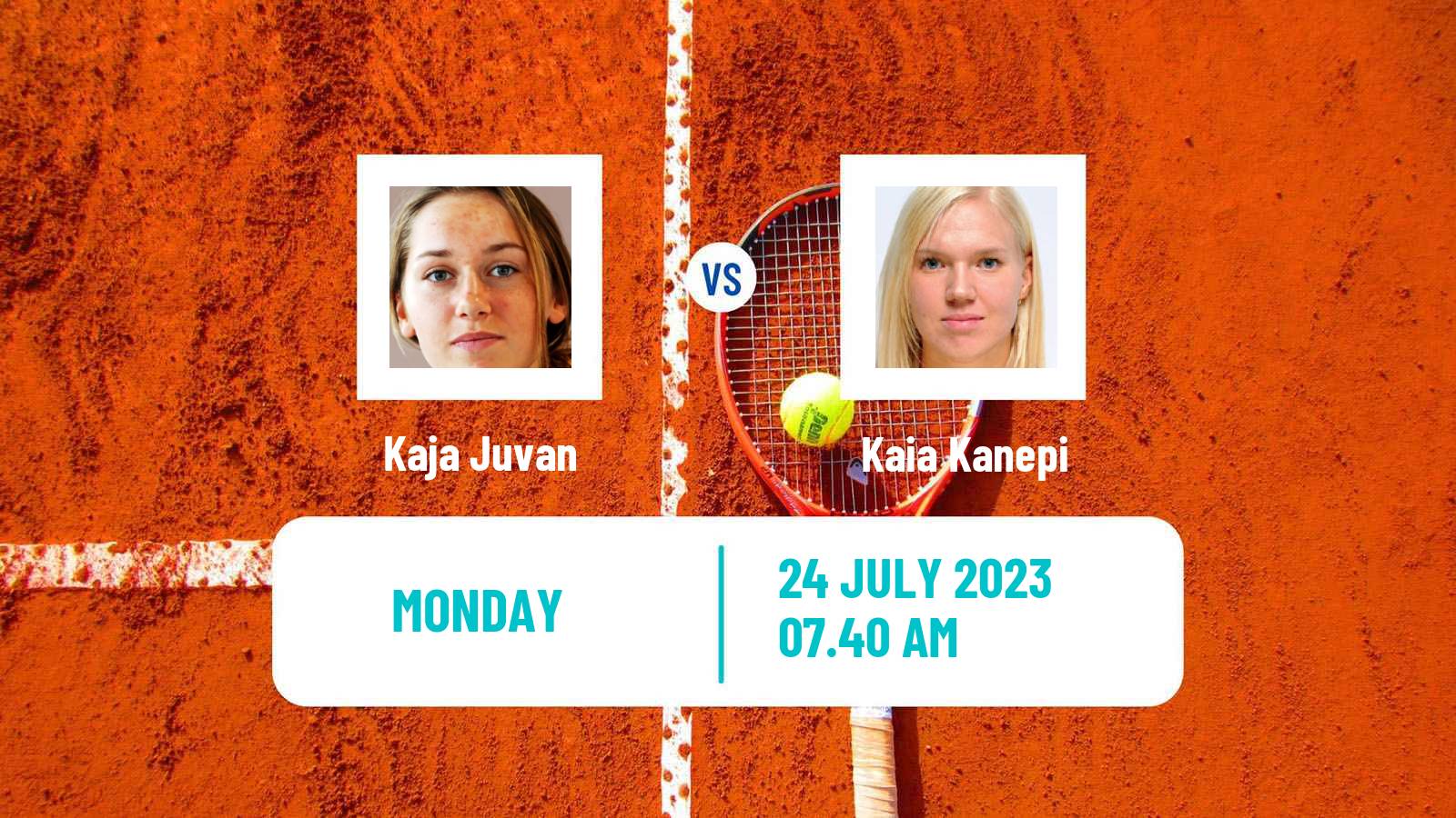 Tennis WTA Hamburg Kaja Juvan - Kaia Kanepi