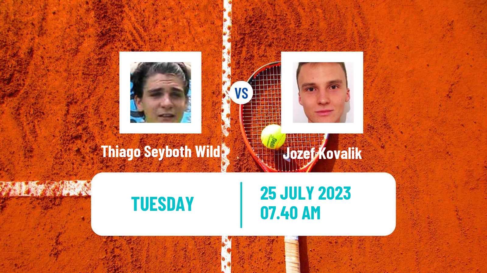 Tennis ATP Hamburg Thiago Seyboth Wild - Jozef Kovalik