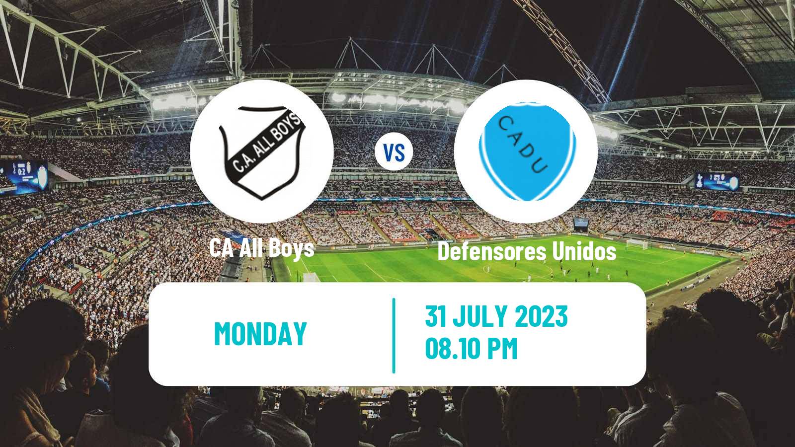 Soccer Argentinian Primera Nacional All Boys - Defensores Unidos
