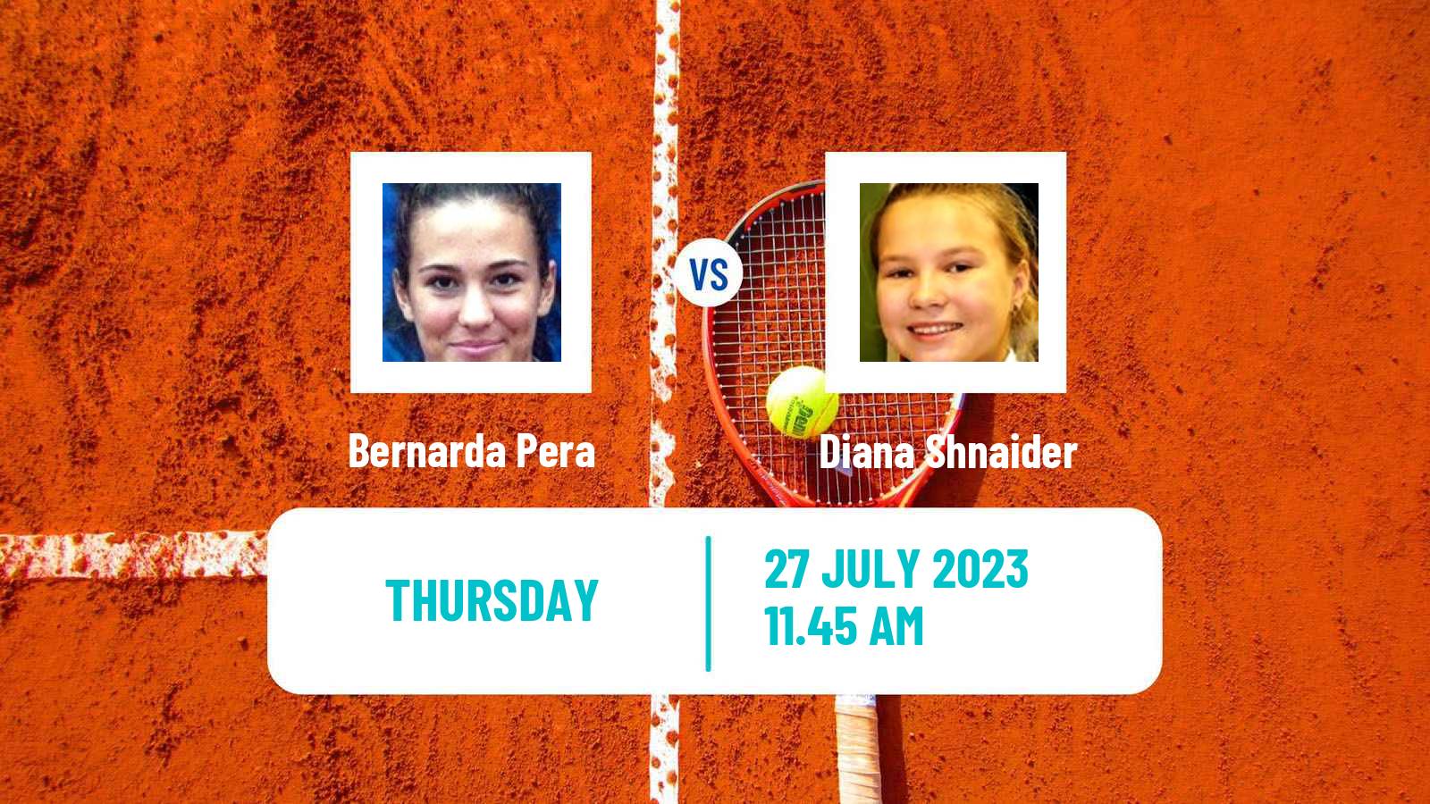 Tennis WTA Hamburg Bernarda Pera - Diana Shnaider