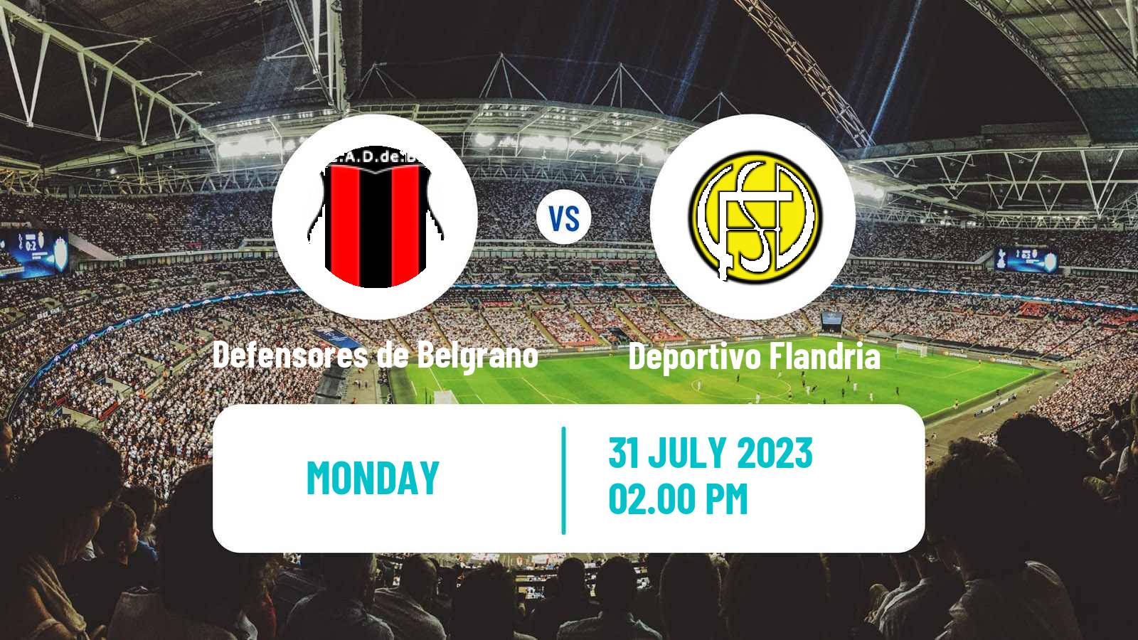 Soccer Argentinian Primera Nacional Defensores de Belgrano - Deportivo Flandria
