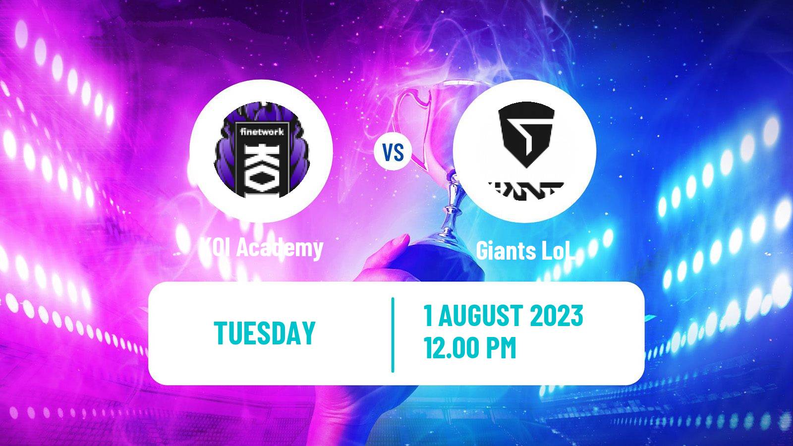 Esports League Of Legends Lvp Superliga KOI Academy - Giants
