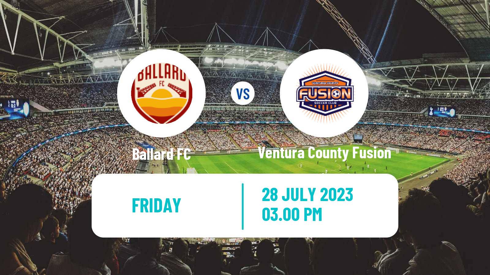 Soccer USL League Two Ballard - Ventura County Fusion