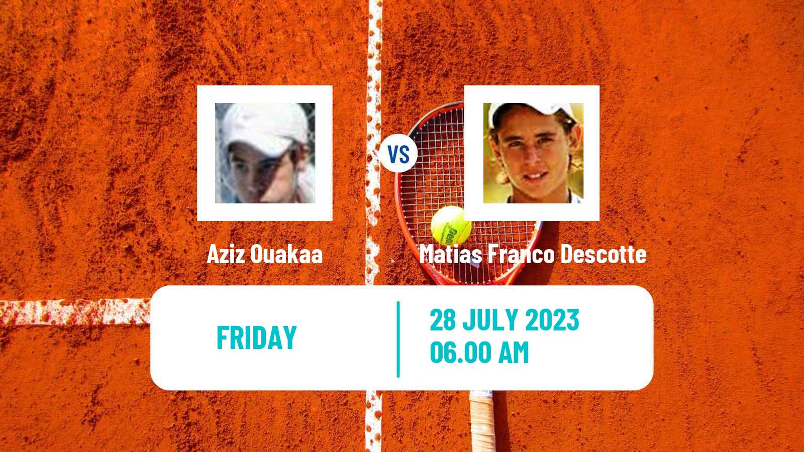 Tennis ITF M25 Brazzaville 2 Men Aziz Ouakaa - Matias Franco Descotte