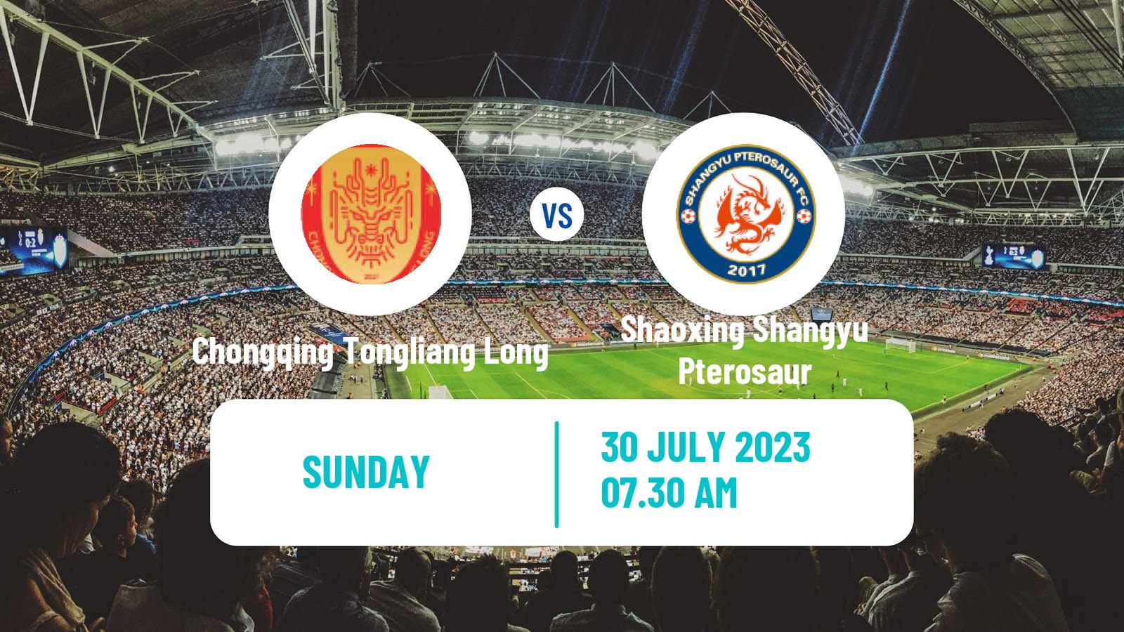 Football Chinese Yi League Chongqing Tongliang Long - Shaoxing Shangyu Pterosaur