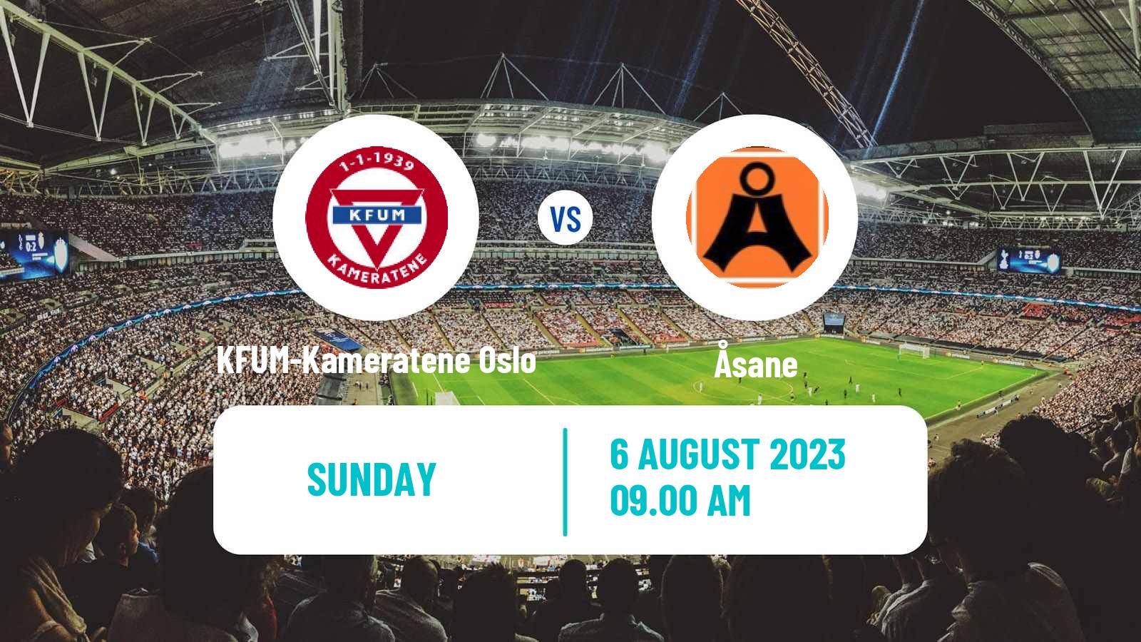 Soccer Norwegian Adeccoligaen KFUM-Kameratene Oslo - Åsane