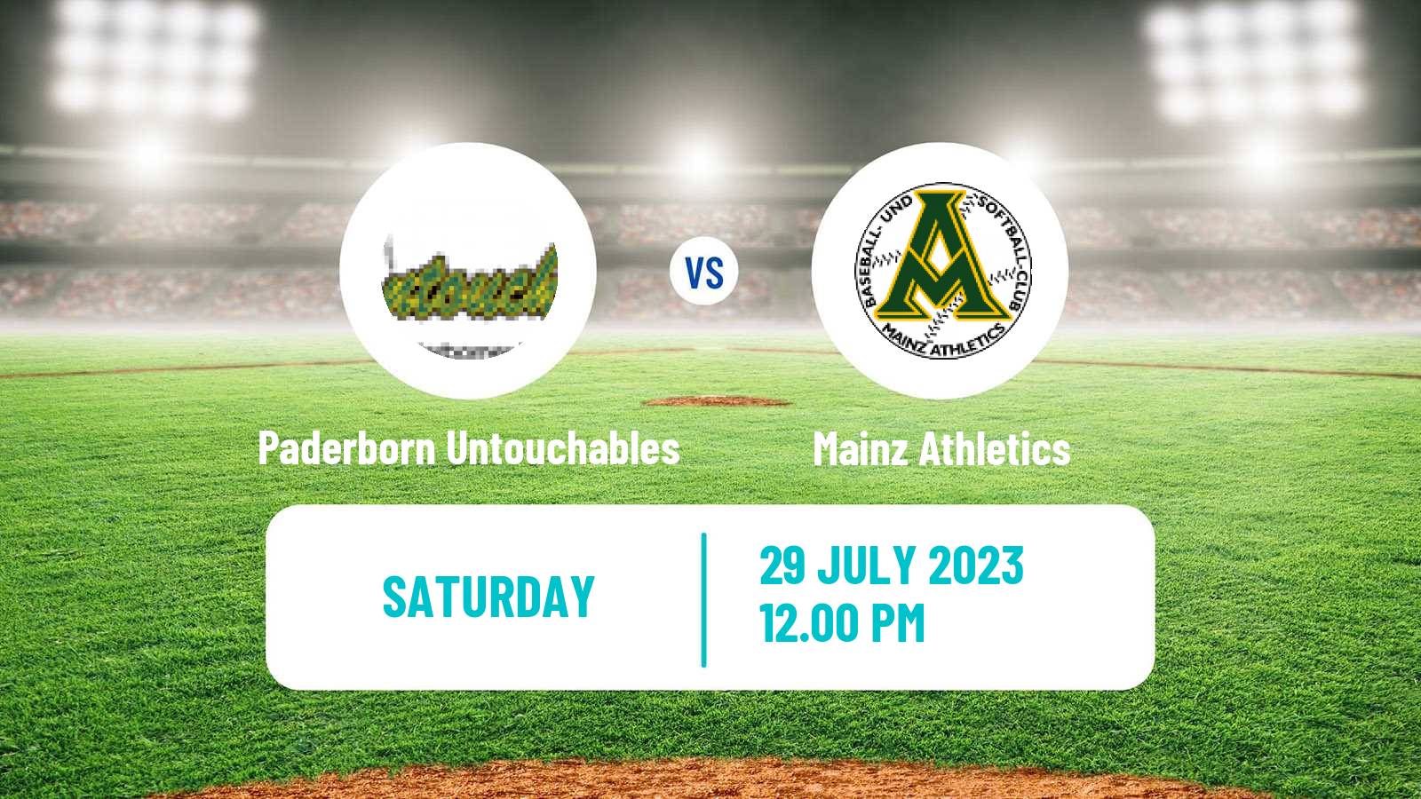 Baseball German Bundesliga Baseball Paderborn Untouchables - Mainz Athletics