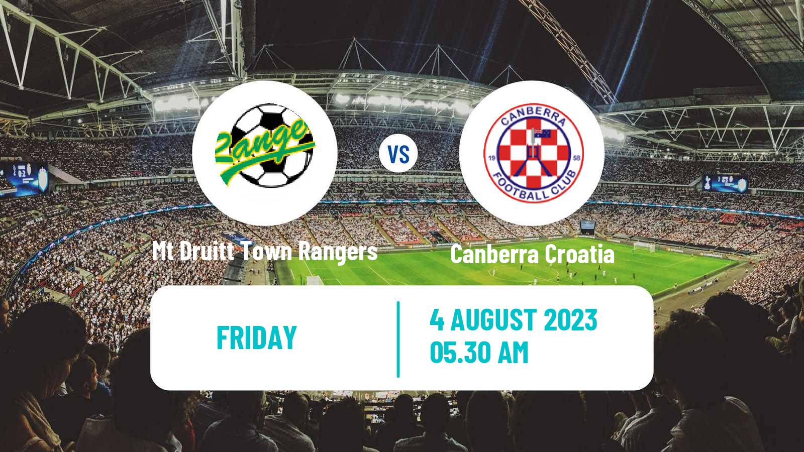 Football Australian Cup Mt Druitt Town Rangers - Canberra Croatia
