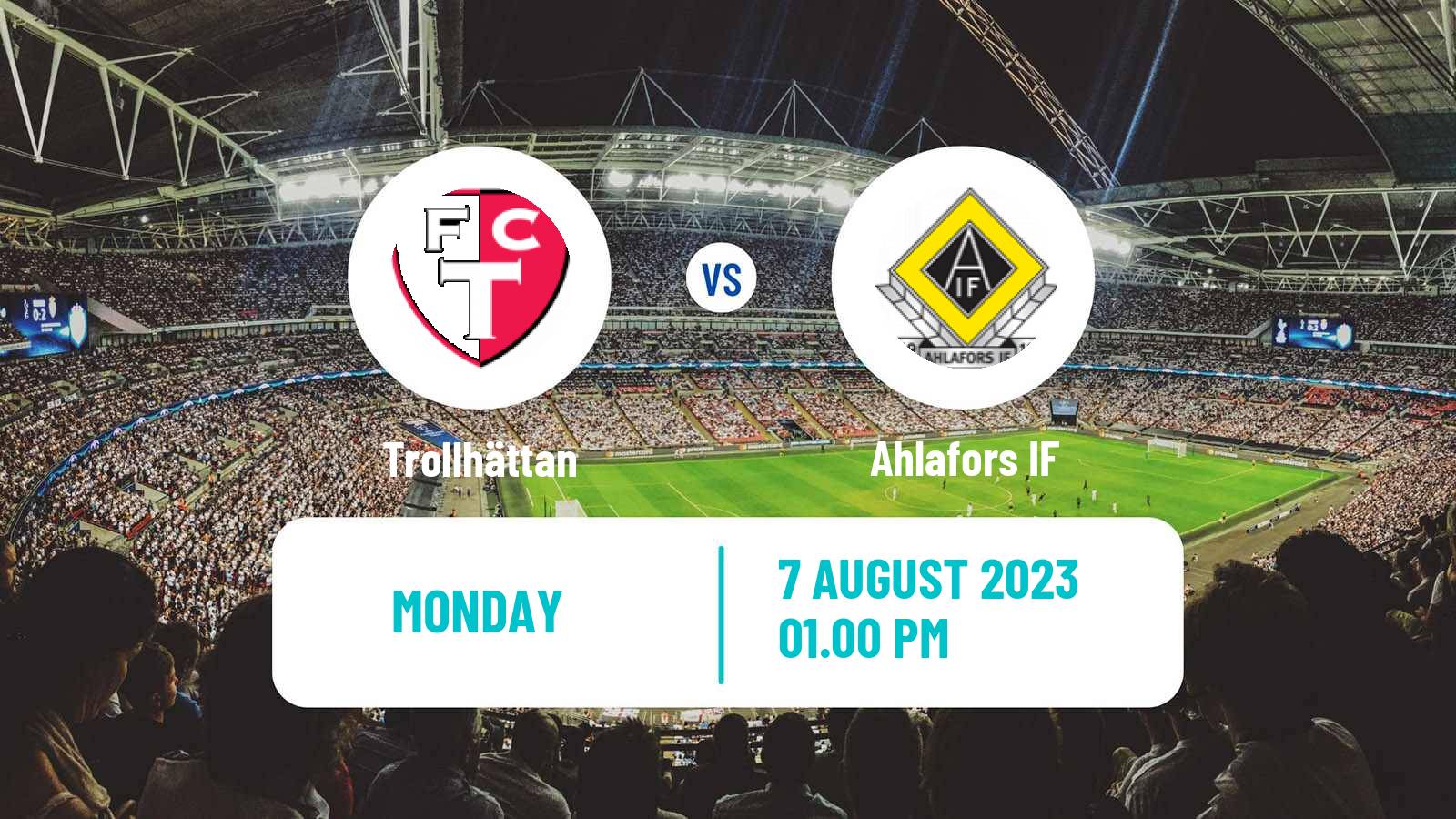Soccer Swedish Division 1 Södra Trollhättan - Ahlafors