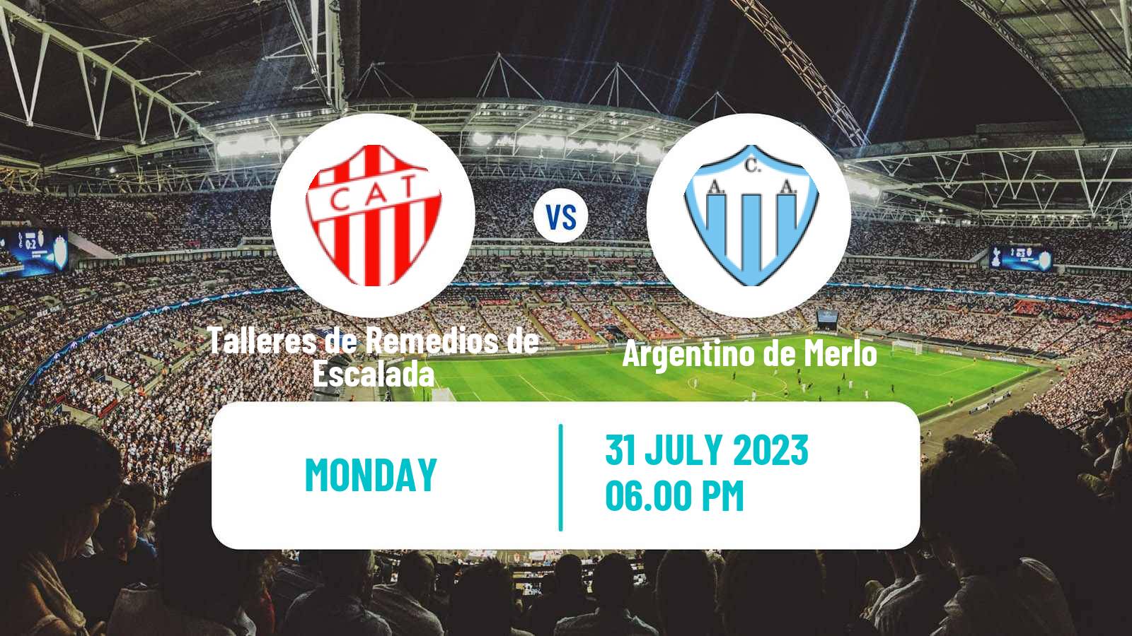 Soccer Argentinian Primera B Talleres de Remedios de Escalada - Argentino de Merlo
