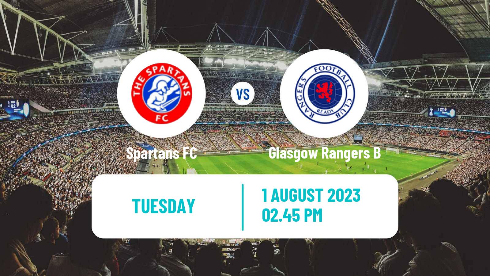 Soccer Scottish Challenge Cup Spartans - Glasgow Rangers B