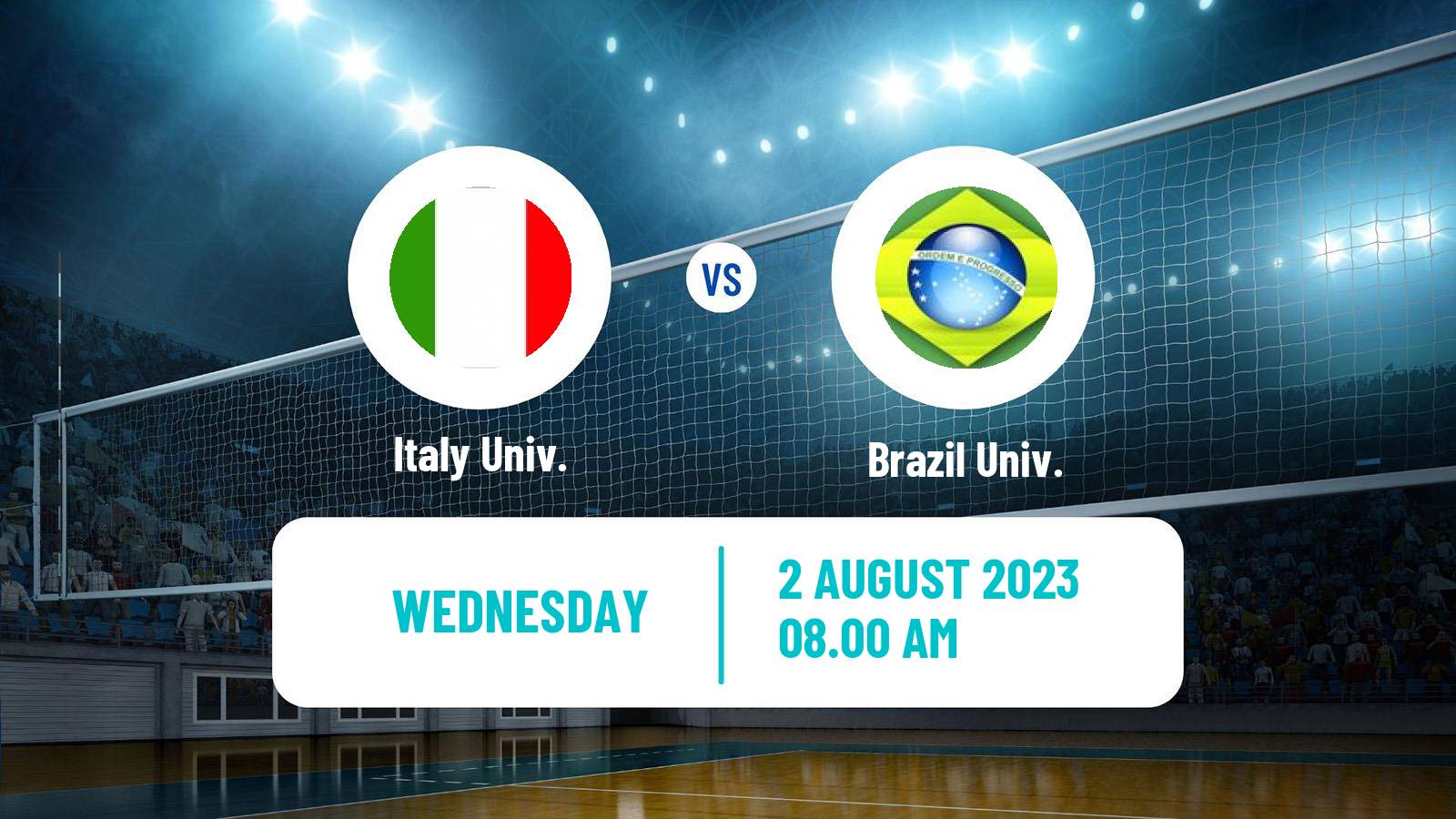 Volleyball Universiade Volleyball Italy Univ. - Brazil Univ.