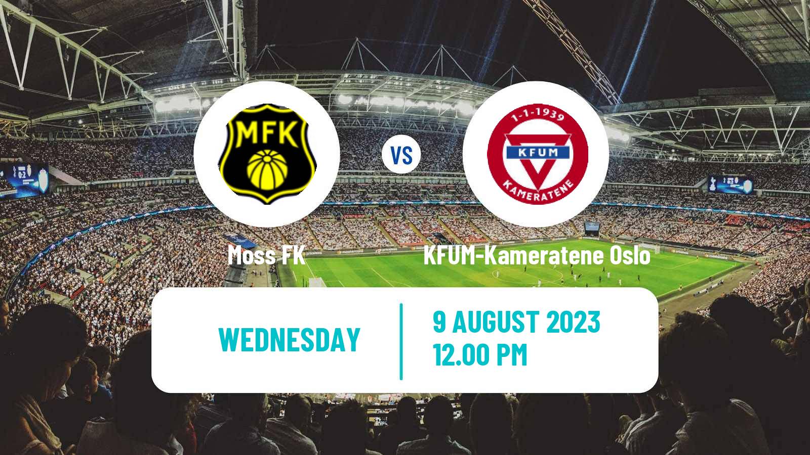 Soccer Norwegian Adeccoligaen Moss - KFUM-Kameratene Oslo