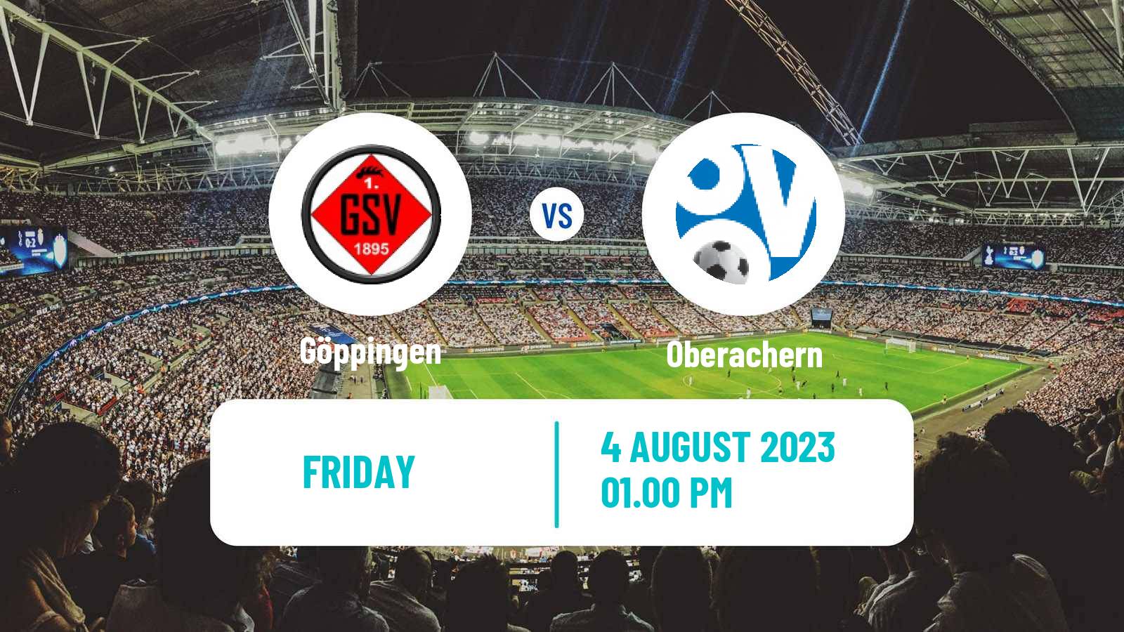 Football German Oberliga Baden-Württemberg Göppingen - Oberachern
