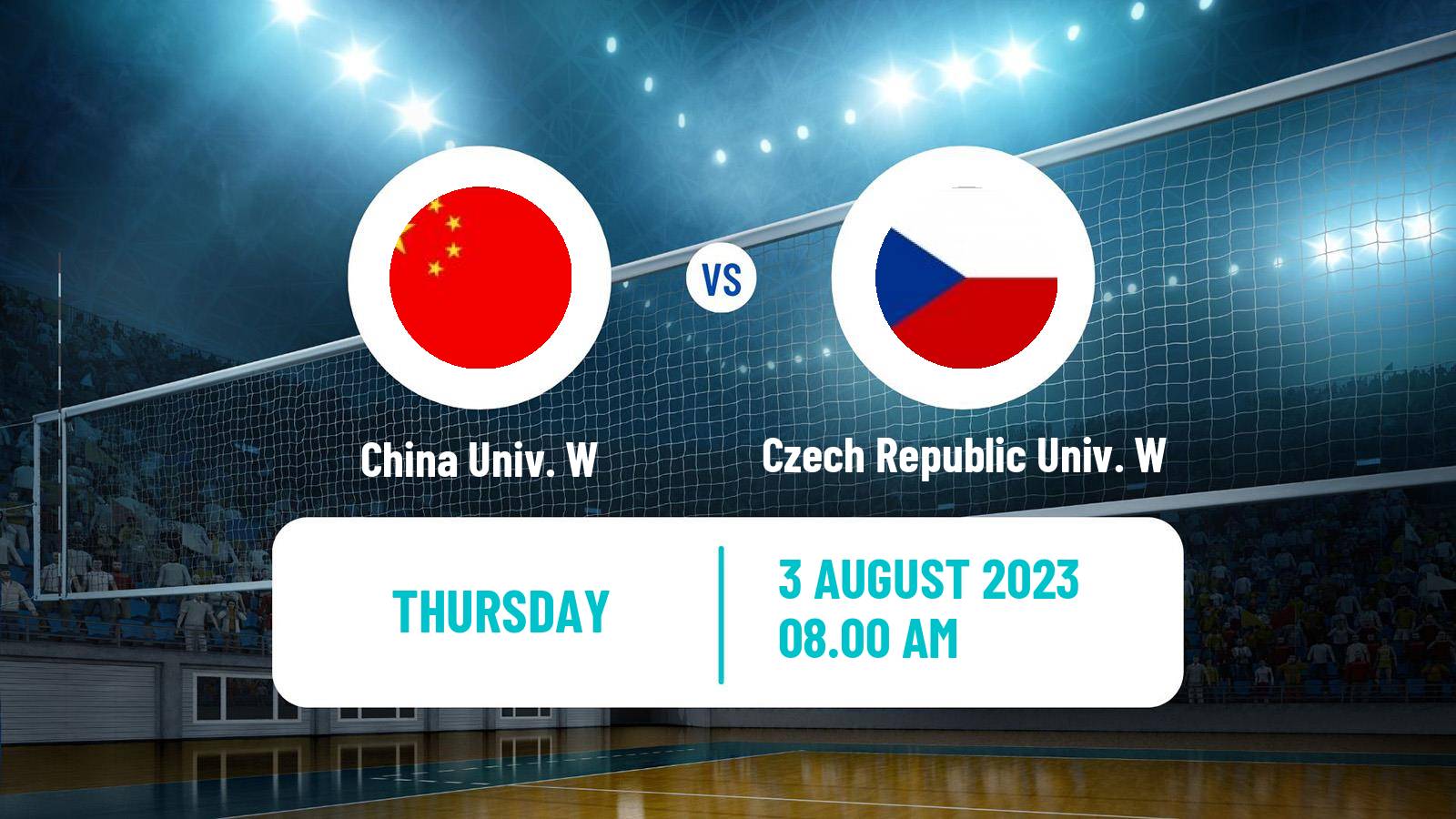 Volleyball Universiade Volleyball Women China Univ. W - Czech Republic Univ. W