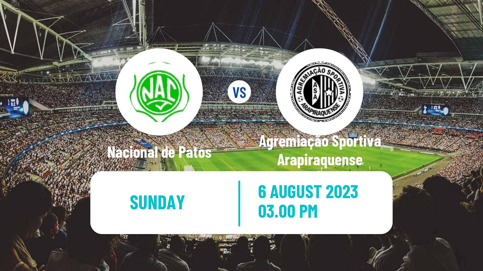 Soccer Brazilian Serie D Nacional de Patos - Agremiação Sportiva Arapiraquense