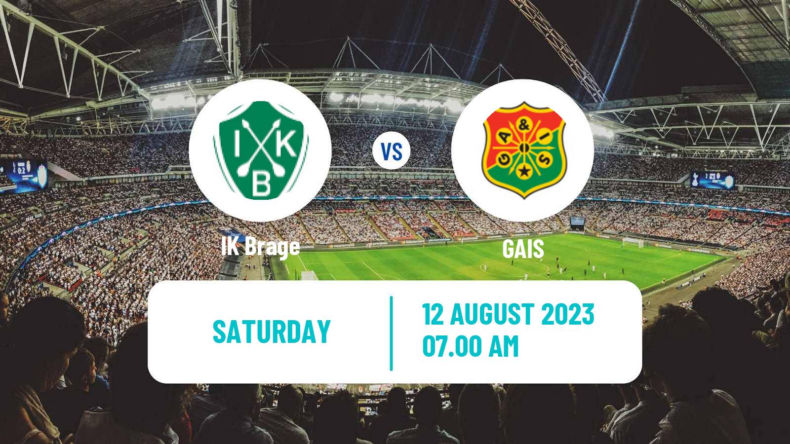 Soccer Swedish Superettan Brage - GAIS