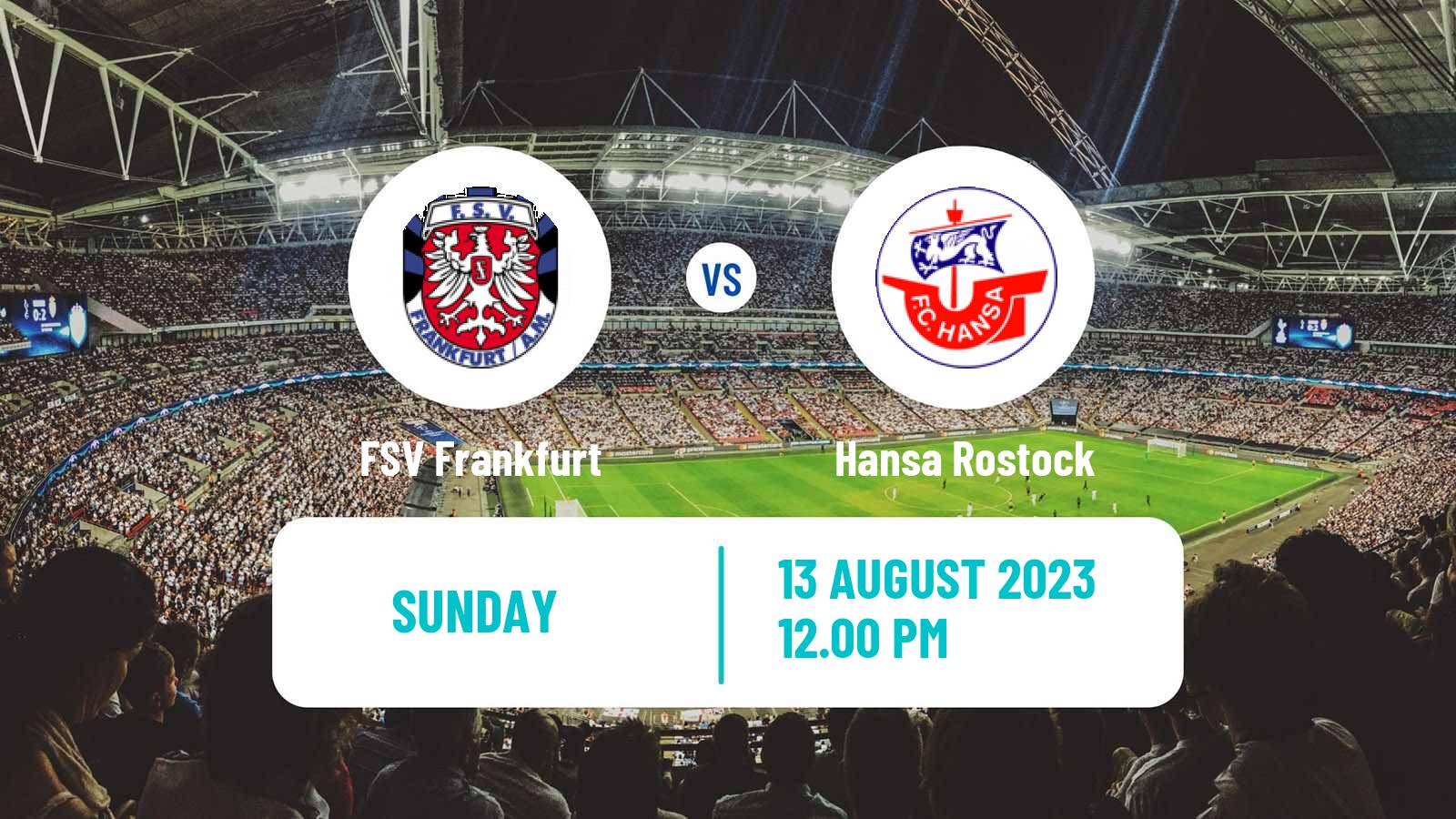 Soccer German DFB Pokal FSV Frankfurt - Hansa Rostock