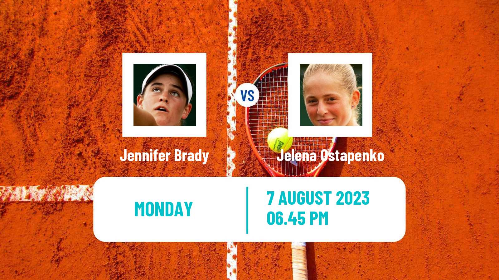 Tennis WTA Montreal Jennifer Brady - Jelena Ostapenko