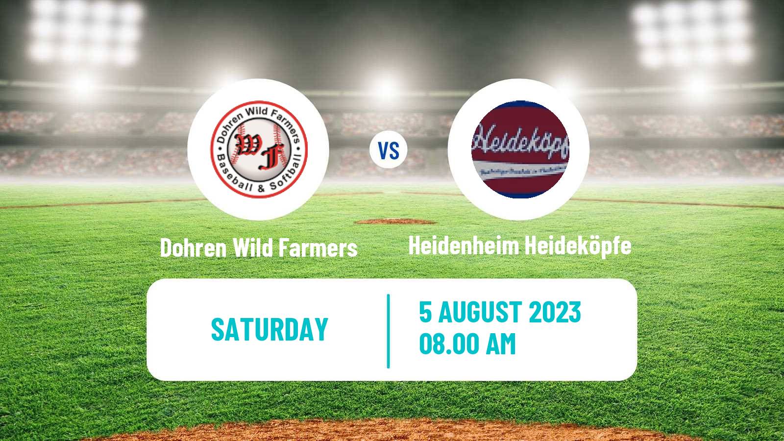 Baseball German Bundesliga Baseball Dohren Wild Farmers - Heidenheim Heideköpfe
