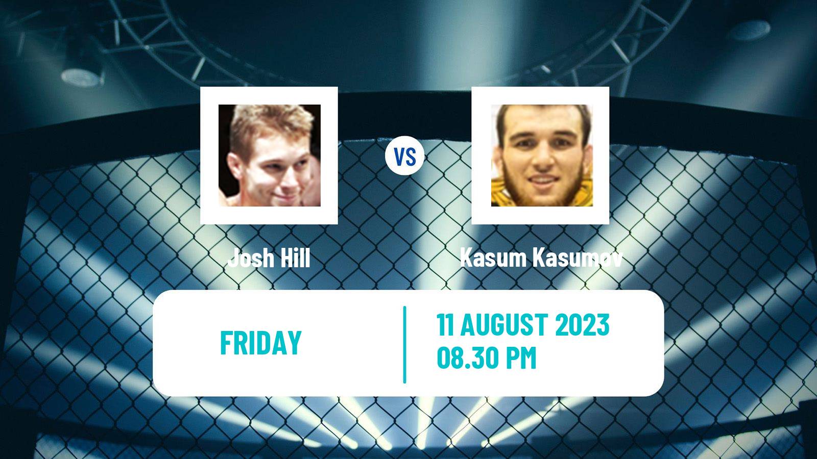 MMA Bantamweight Bellator Men Josh Hill - Kasum Kasumov