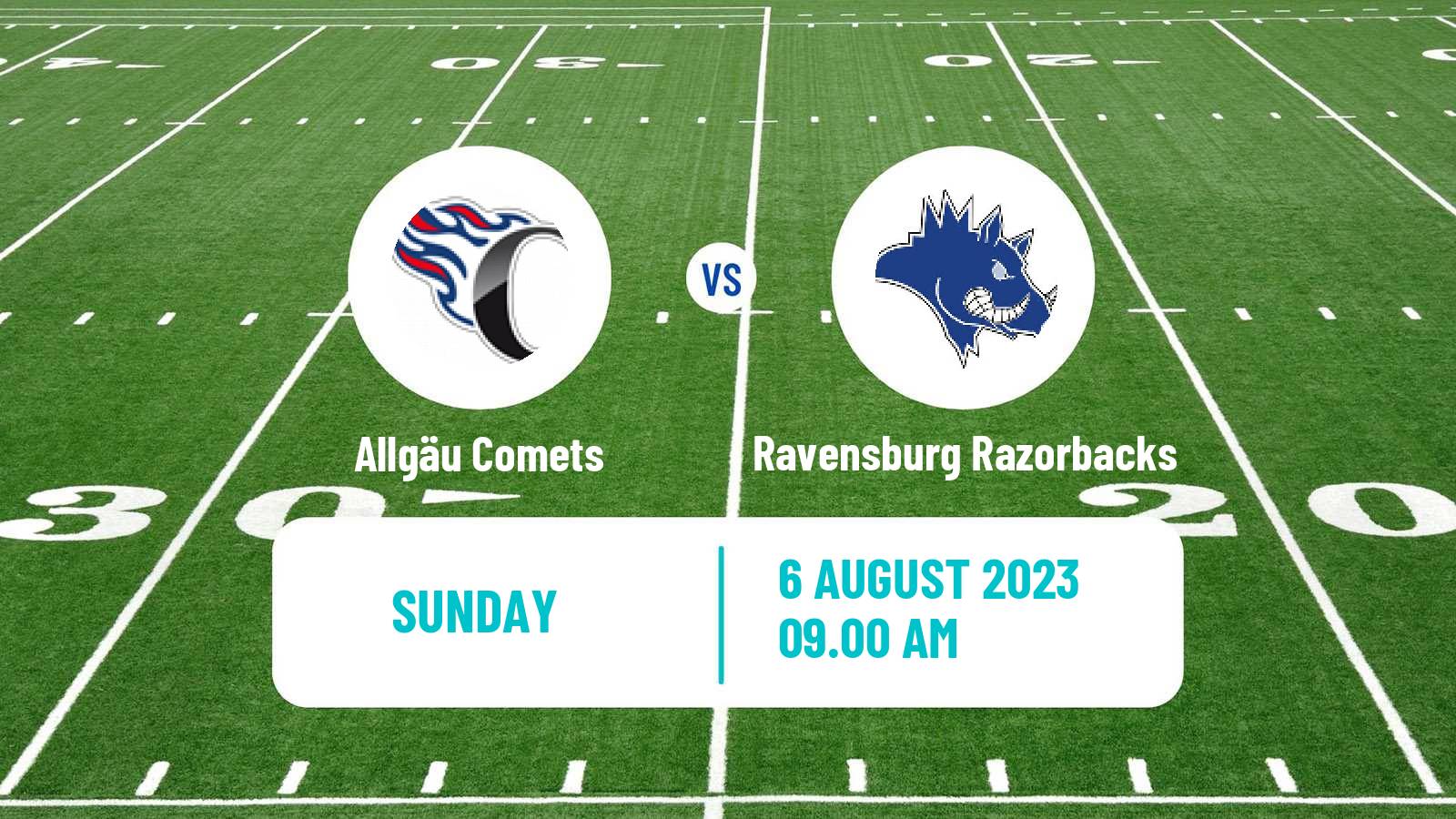 American football German GFL Allgäu Comets - Ravensburg Razorbacks