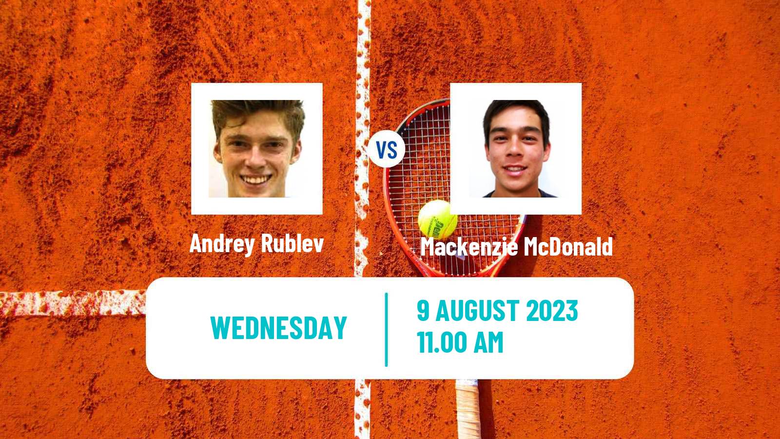Tennis ATP Toronto Andrey Rublev - Mackenzie McDonald