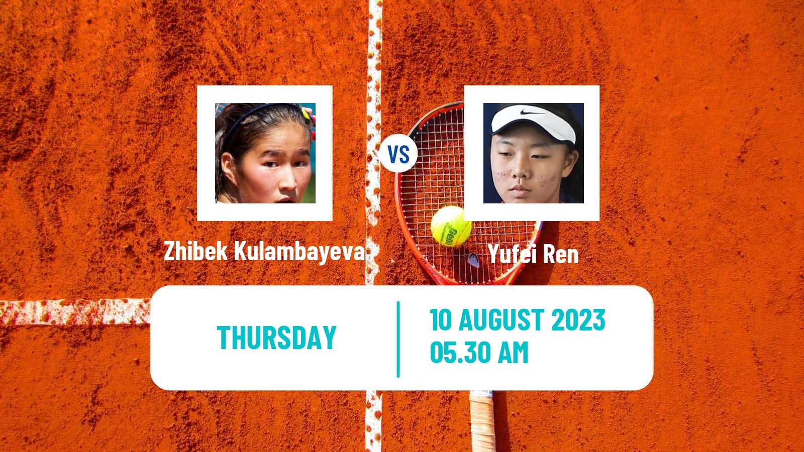 Tennis ITF W40 Anning Women Zhibek Kulambayeva - Yufei Ren