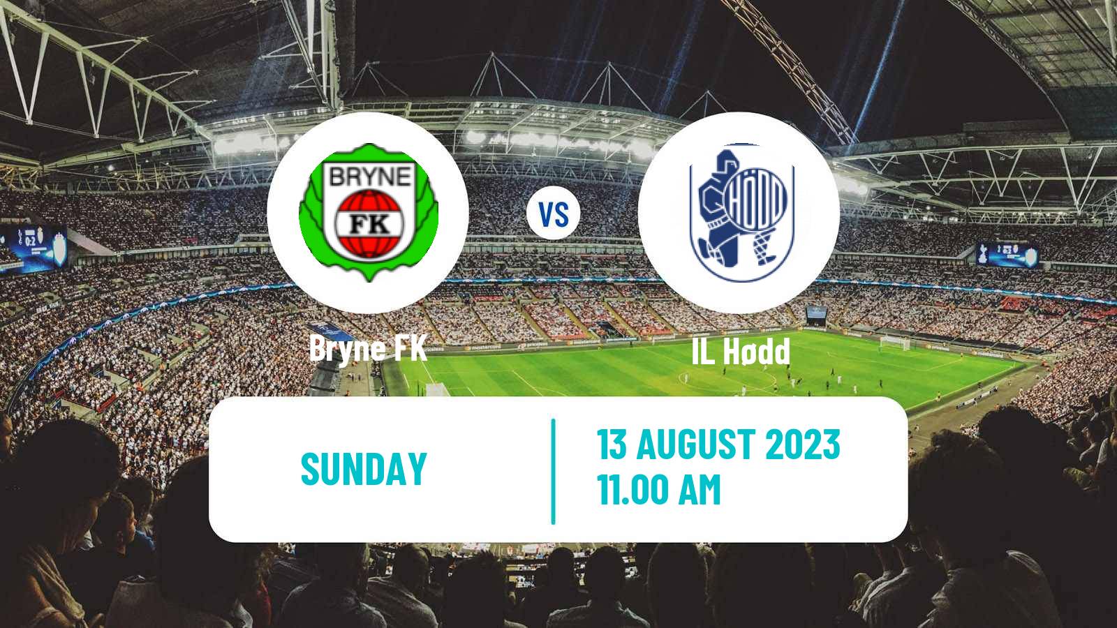 Soccer Norwegian Adeccoligaen Bryne - Hødd