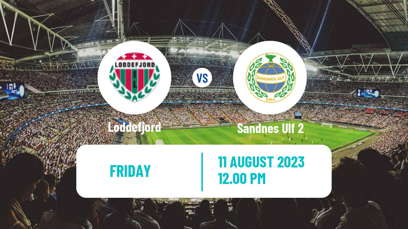 Soccer Norwegian Division 3 - Group 3 Loddefjord - Sandnes Ulf 2