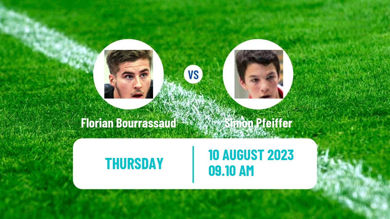 Table tennis Challenger Series Men Florian Bourrassaud - Simon Pfeiffer
