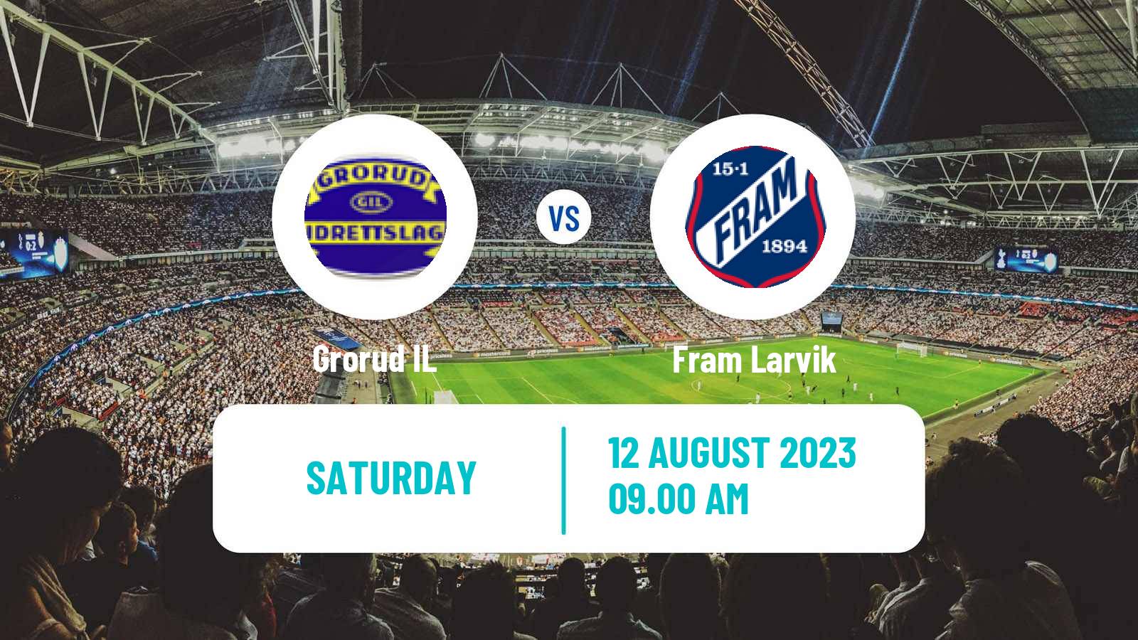 Soccer Norwegian Division 2 - Group 1 Grorud - Fram Larvik