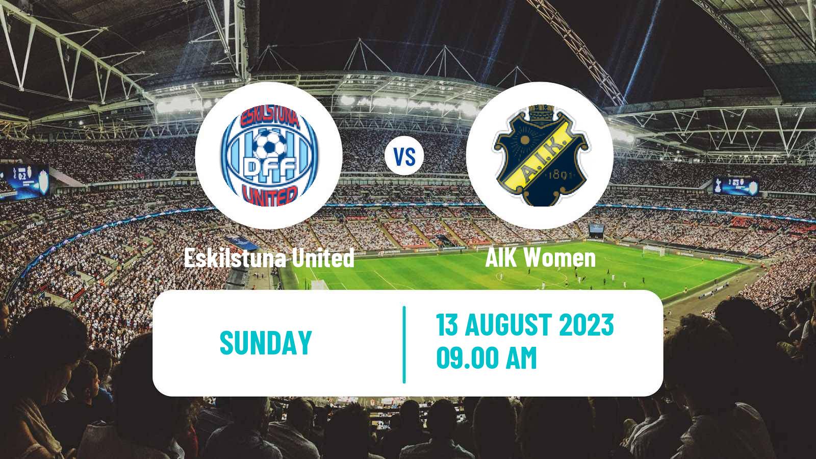 Soccer Swedish Elitettan Women Eskilstuna United - AIK