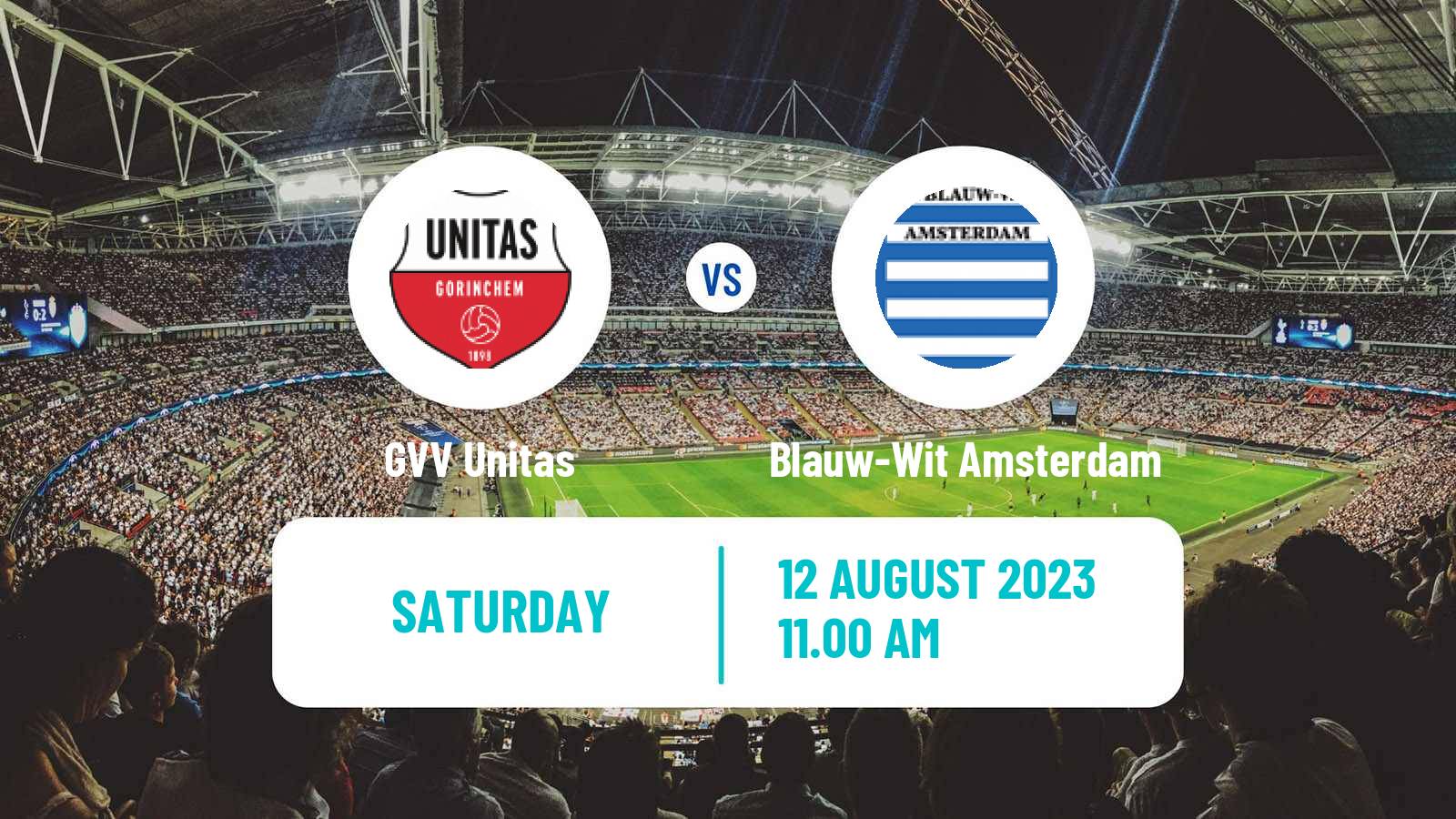 Soccer Dutch KNVB Beker GVV Unitas - Blauw-Wit Amsterdam