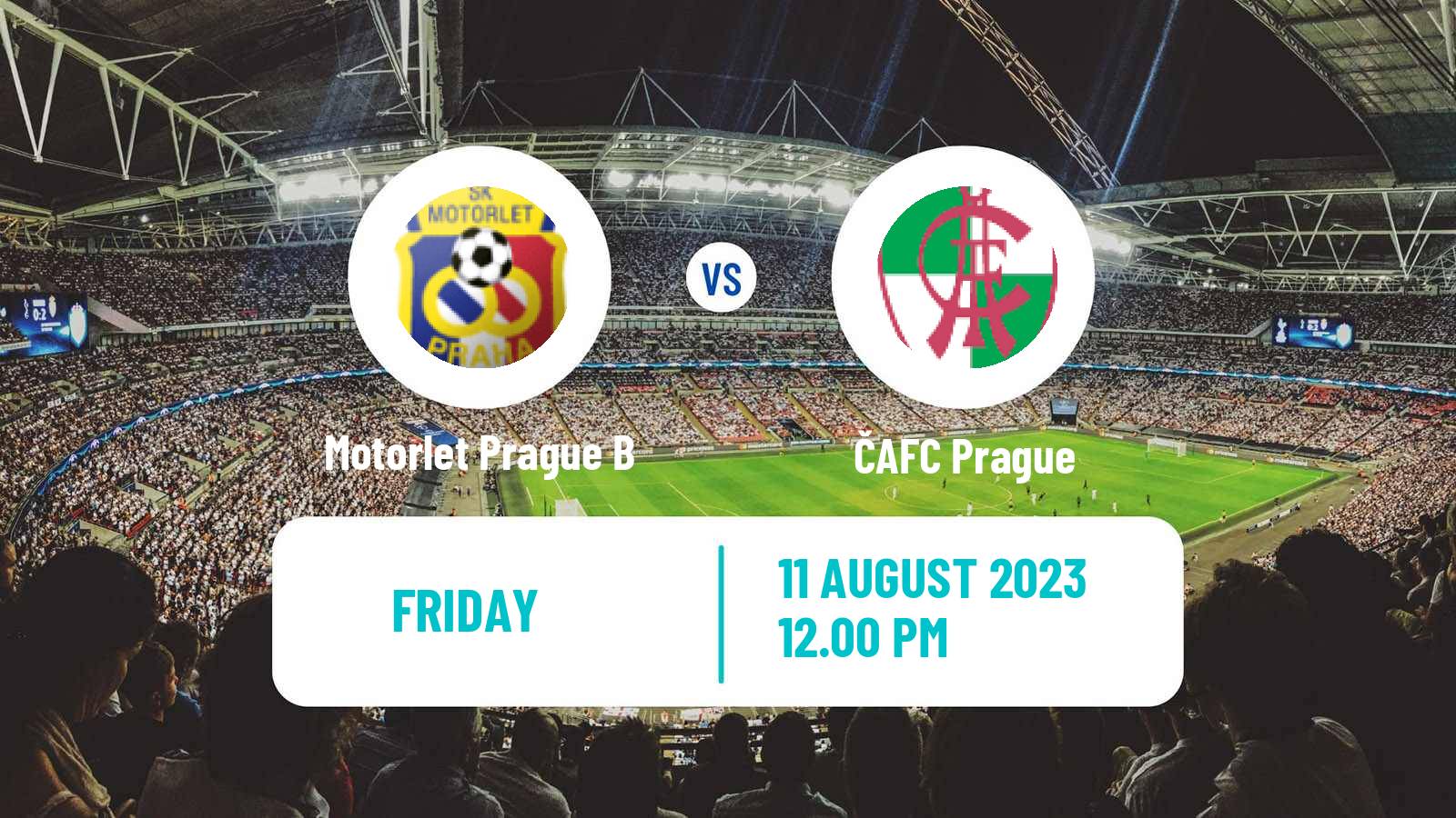 Soccer Czech Prazsky Prebor Motorlet Prague B - ČAFC Prague