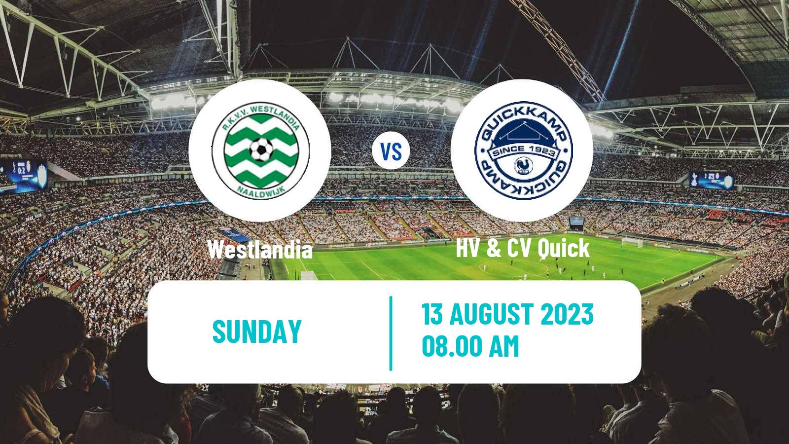 Soccer Dutch KNVB Beker Westlandia - HV & CV Quick
