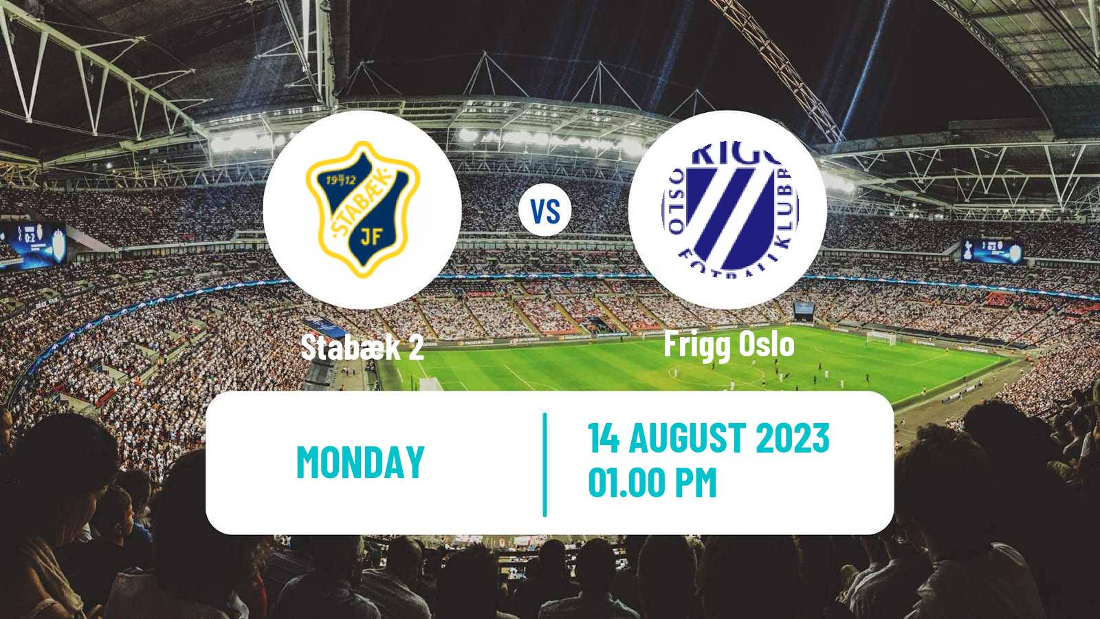 Soccer Norwegian Division 3 - Group 1 Stabæk 2 - Frigg Oslo