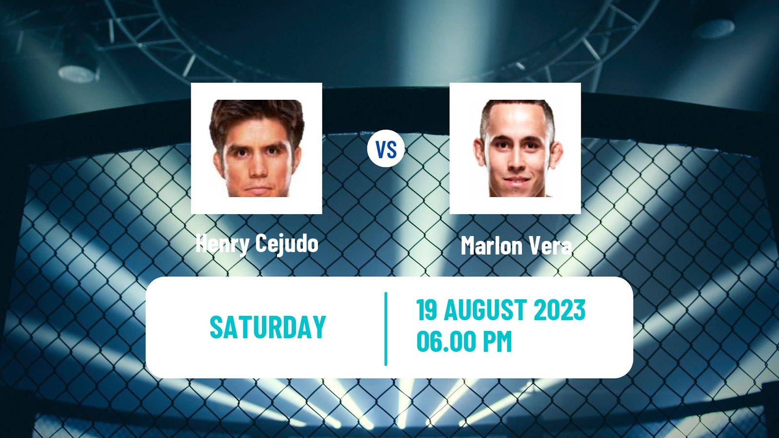 MMA Bantamweight UFC Men Henry Cejudo - Marlon Vera