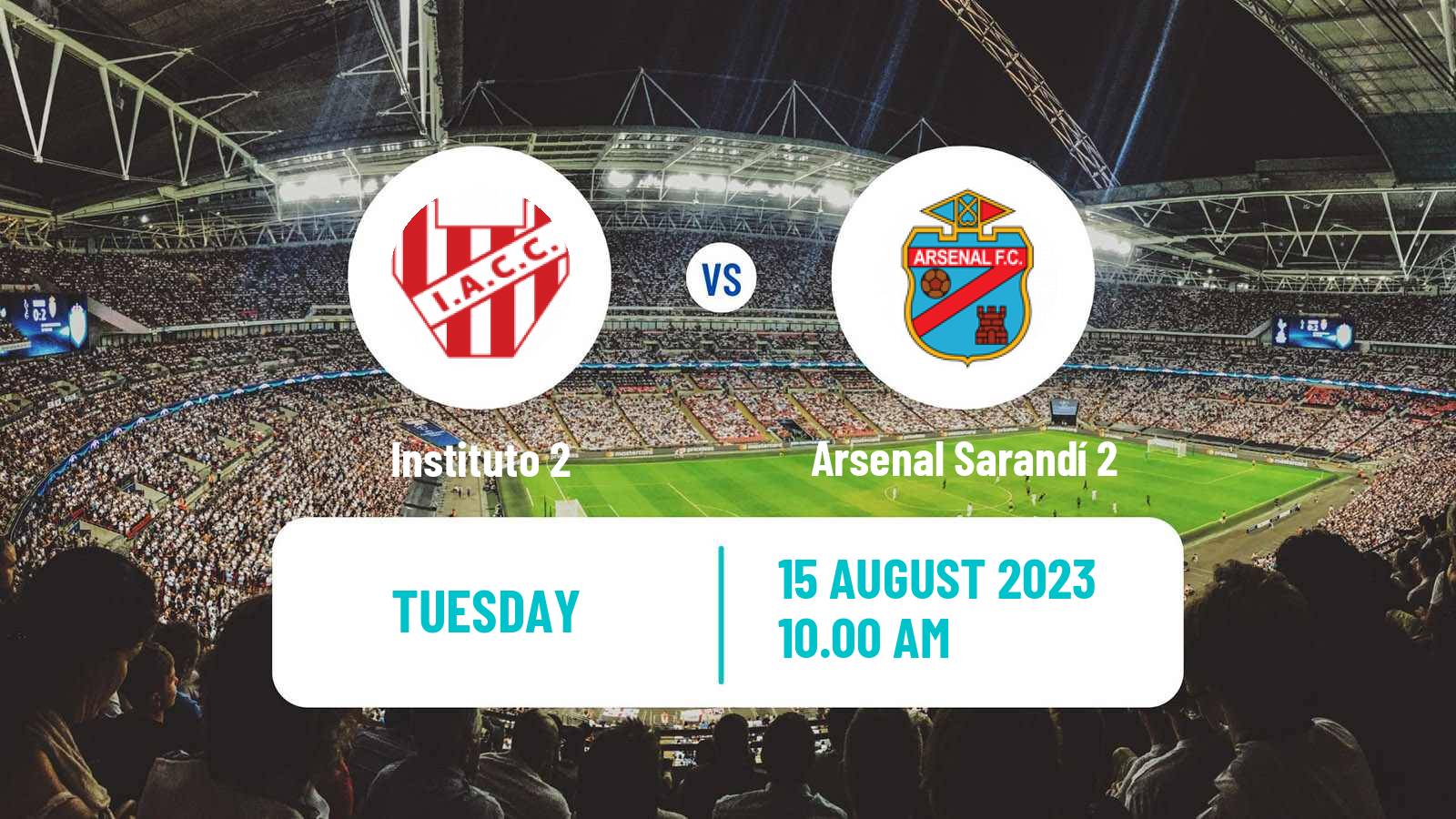 Soccer Argentinian Reserve League Instituto 2 - Arsenal Sarandí 2