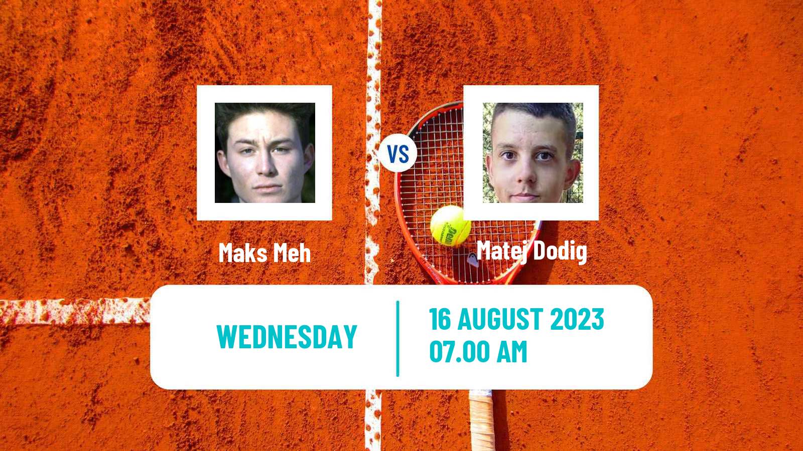 Tennis ITF M15 Kottingbrunn Men Maks Meh - Matej Dodig