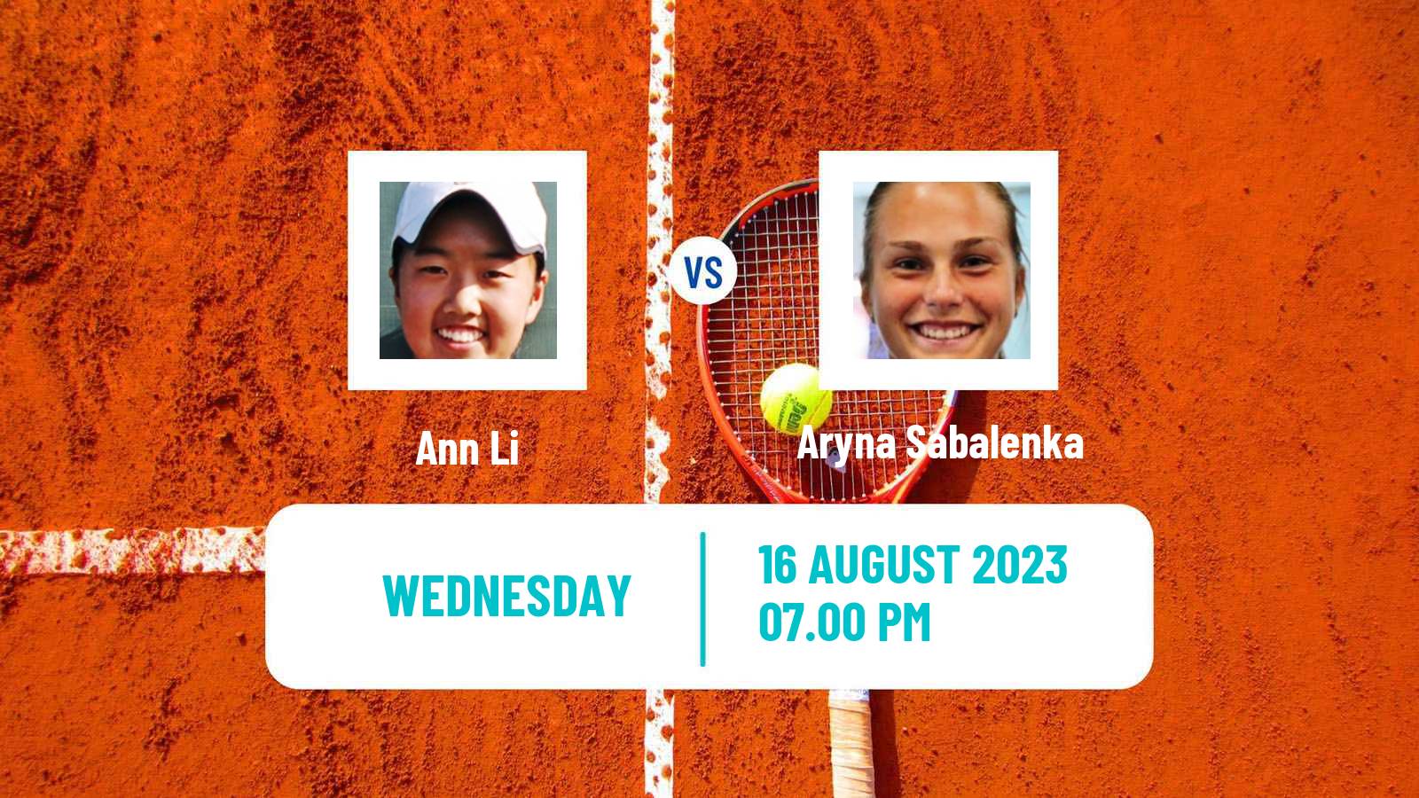 Tennis WTA Cincinnati Ann Li - Aryna Sabalenka