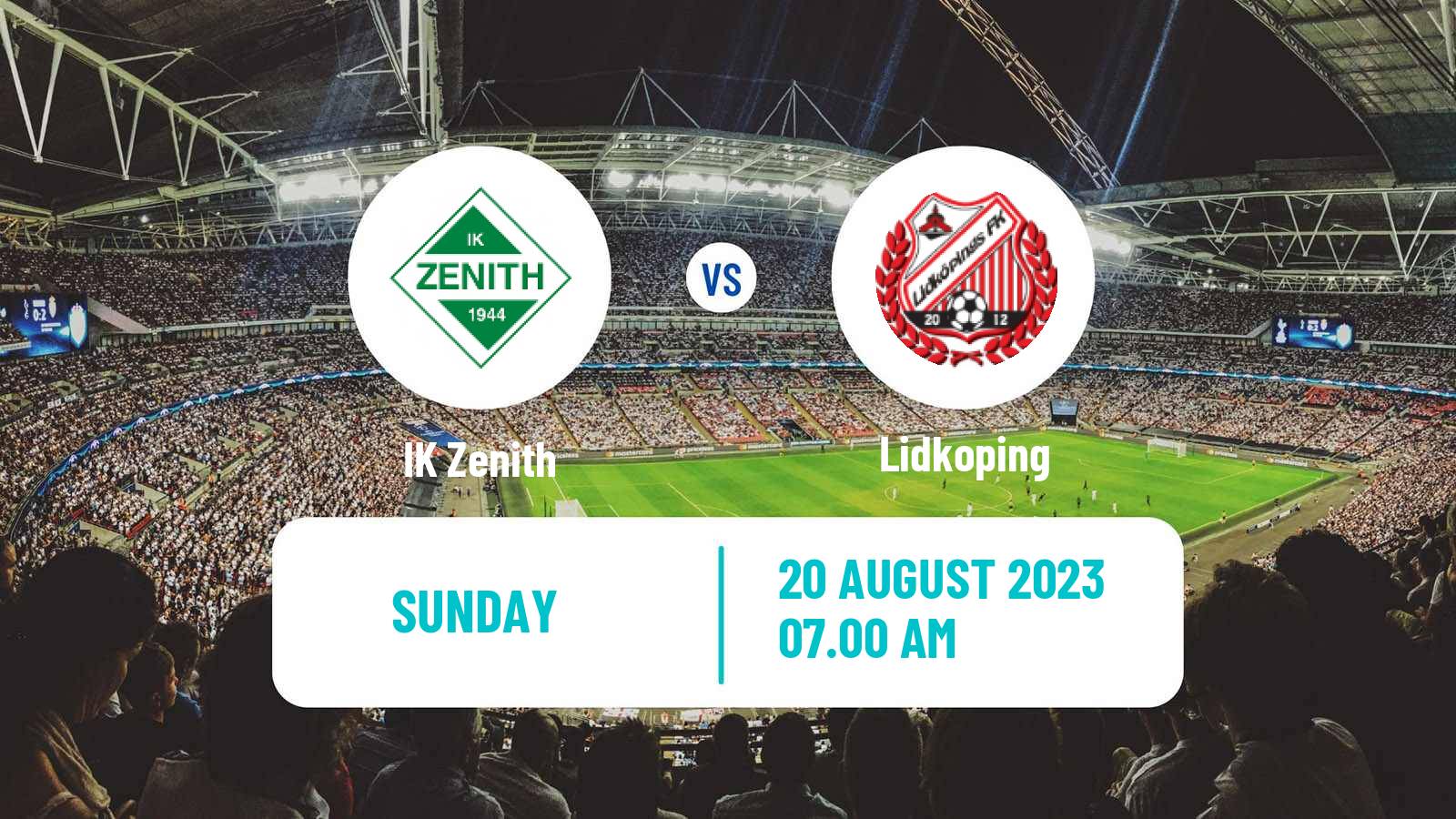 Football Swedish Division 2 - Norra Götaland Zenith - Lidkoping