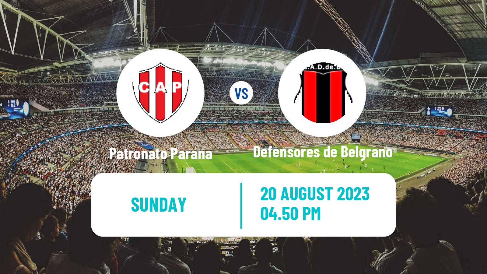 Soccer Argentinian Primera Nacional Patronato Parana - Defensores de Belgrano