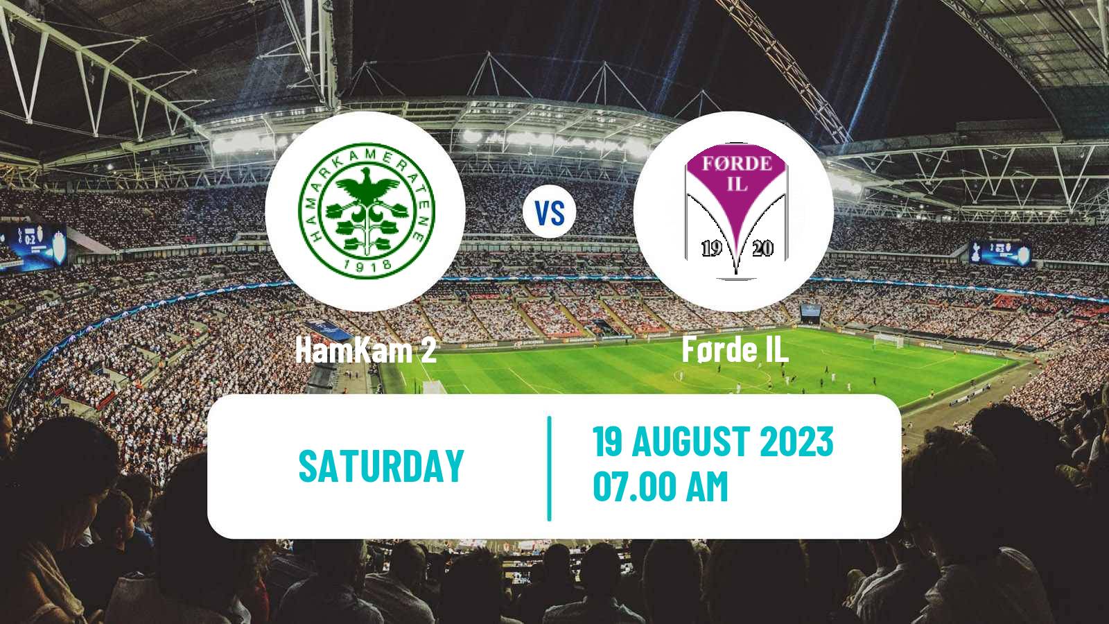 Football Norwegian Division 3 - Group 2 HamKam 2 - Førde
