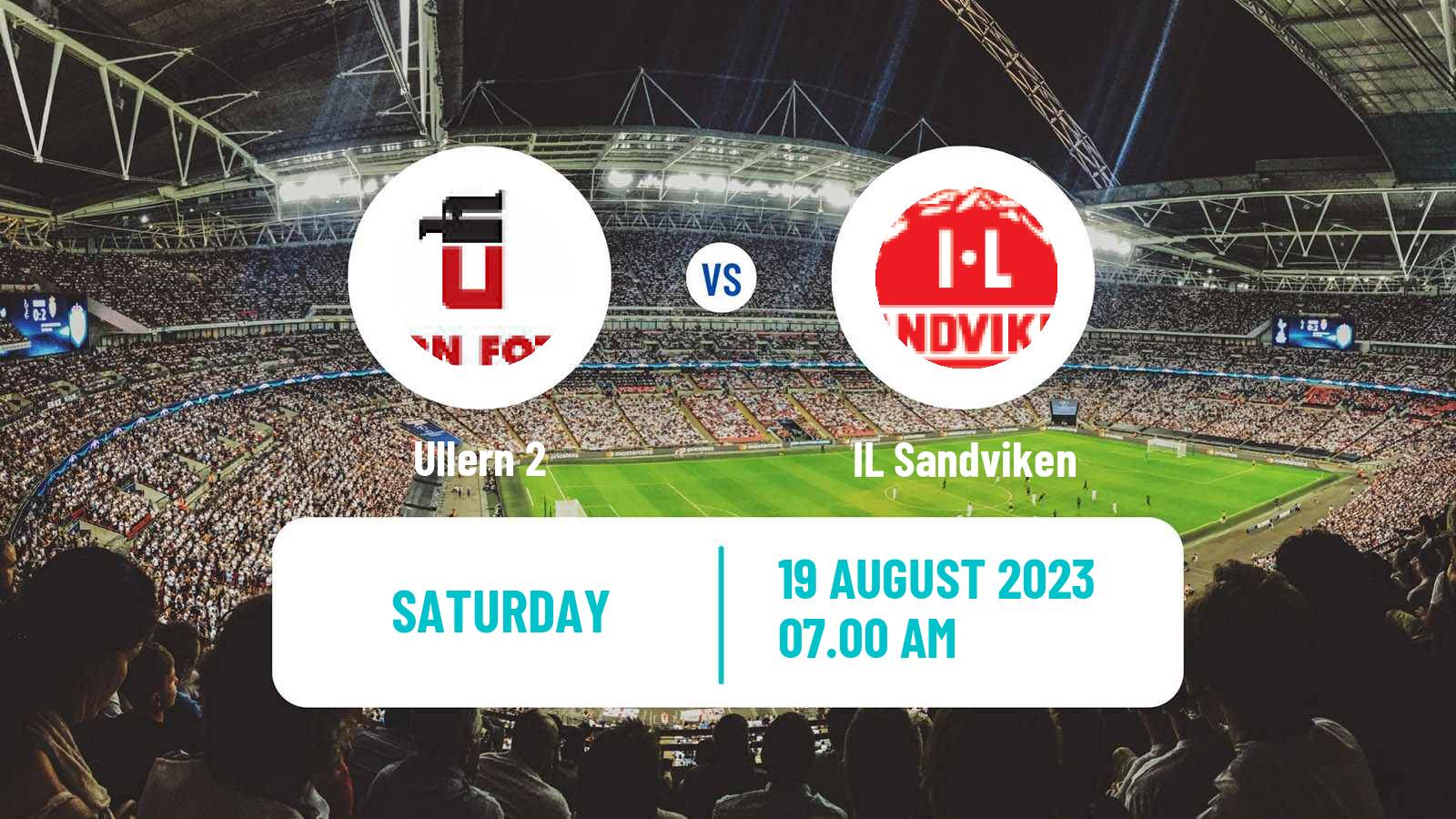 Soccer Norwegian Division 3 - Group 1 Ullern 2 - Sandviken