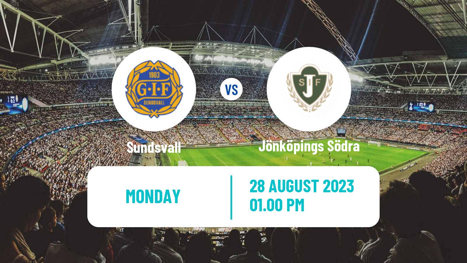 Soccer Swedish Superettan Sundsvall - Jönköpings Södra