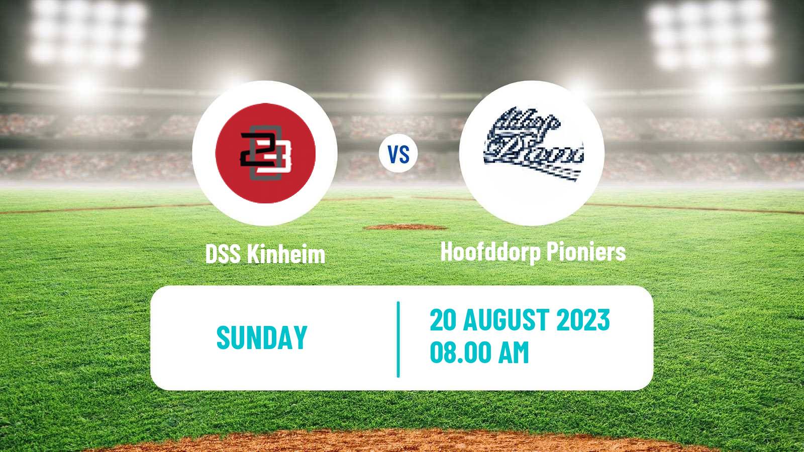 Baseball Dutch Hoofdklasse Baseball DSS Kinheim - Hoofddorp Pioniers