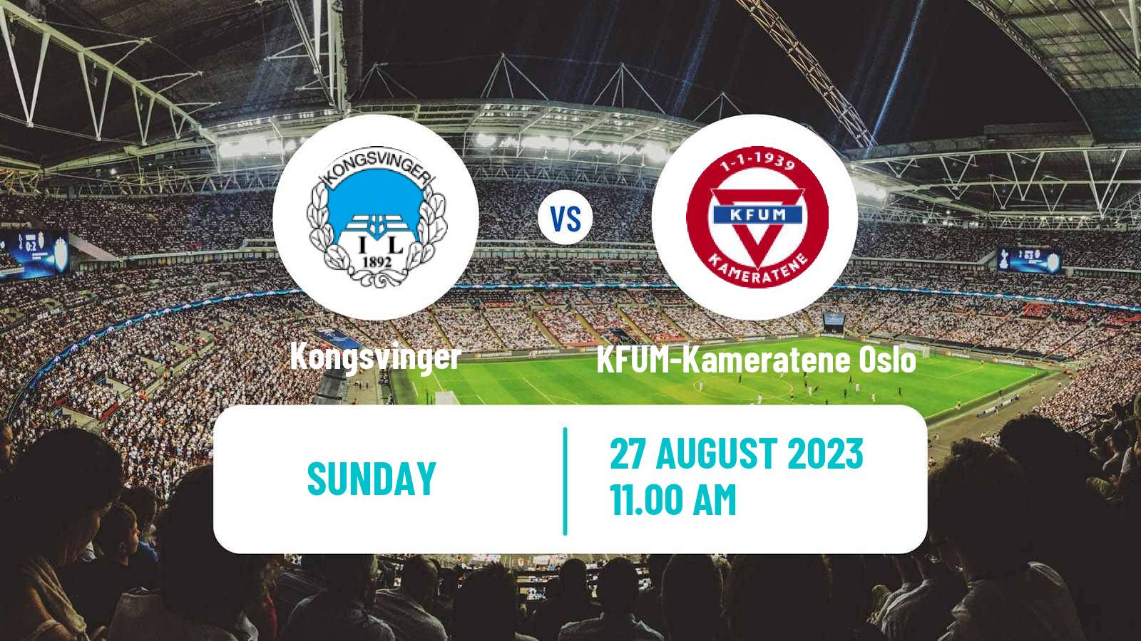 Soccer Norwegian Adeccoligaen Kongsvinger - KFUM-Kameratene Oslo